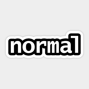 Normal Minimal Typography White Text Sticker